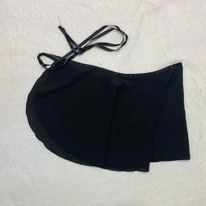 Black ballet wrap skirt